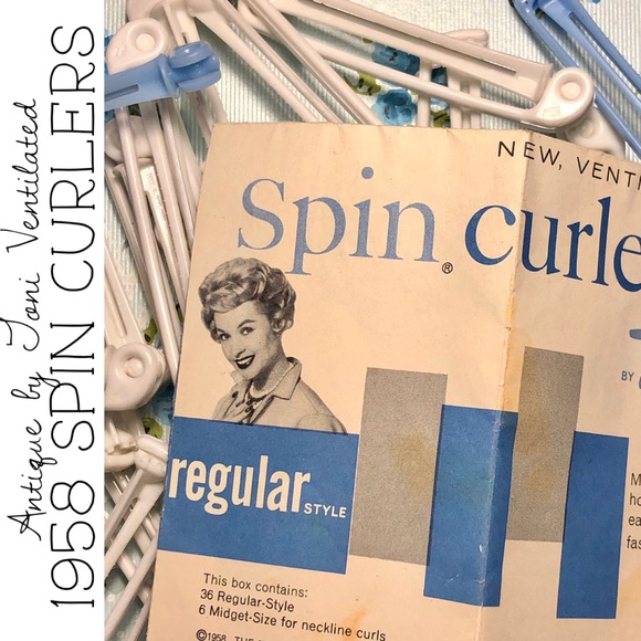 Antique 1958 Ventilated Spin Curlers by Toni - Picture 1 of 8